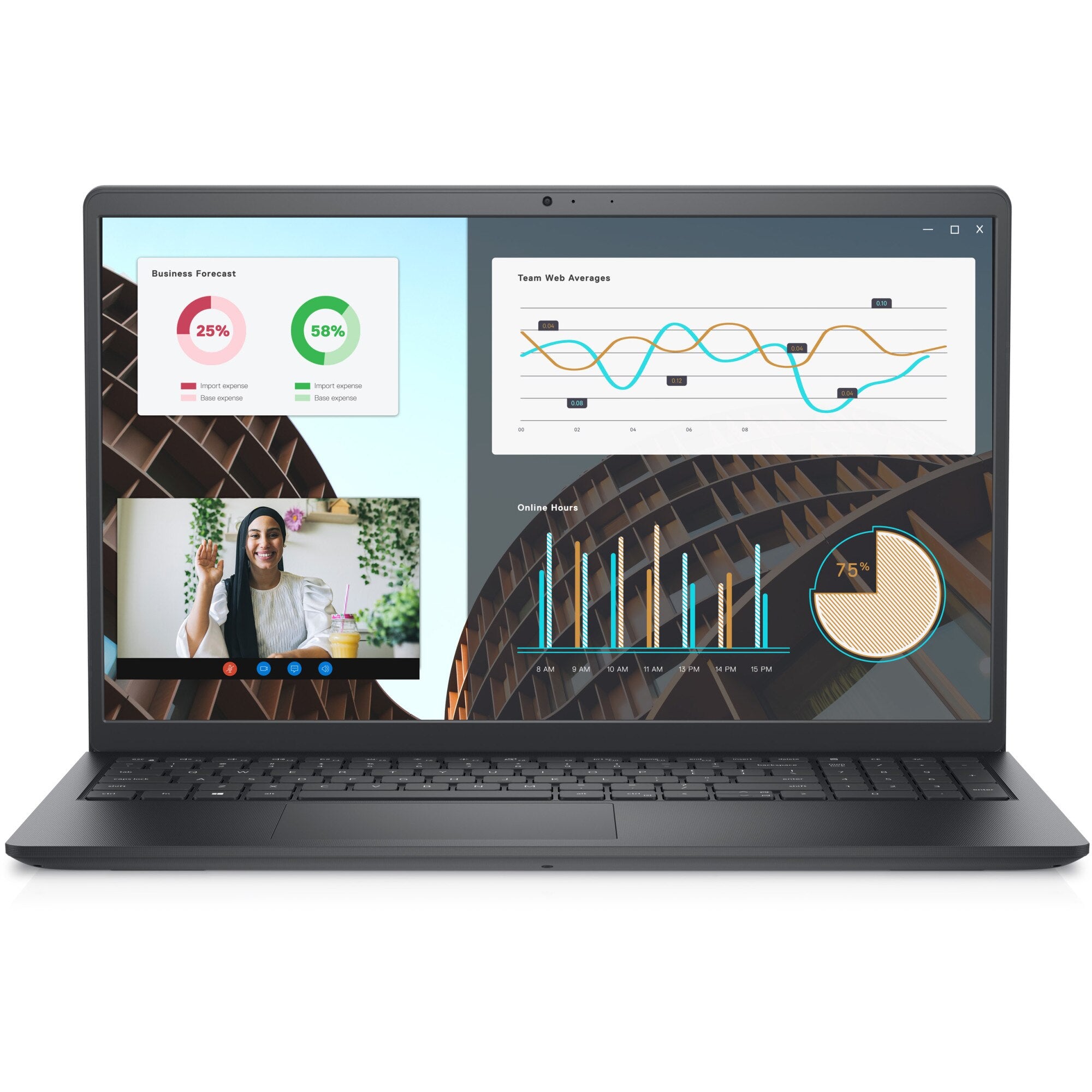 Laptop Dell Vostro 3530 15.6 inch FHD 120Hz, Intel i5-1334U, 8GB Ram, 512GB SSD, Intel(R) UHD Graphics, Windows 11 Pro, Carbon Black